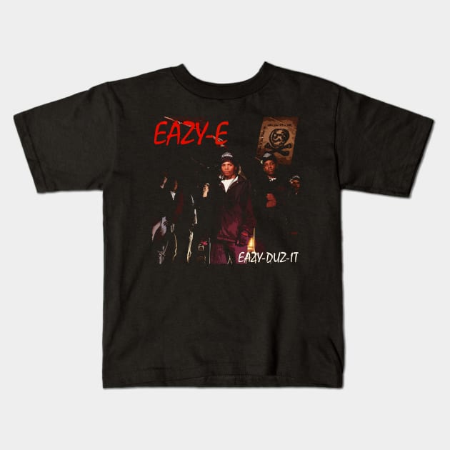 Eazy E The Ruthless Rapper In Candid Snaps Kids T-Shirt by Super Face